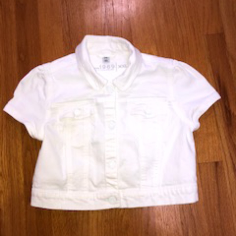 Gap White Demin Short Sleeve Jacket